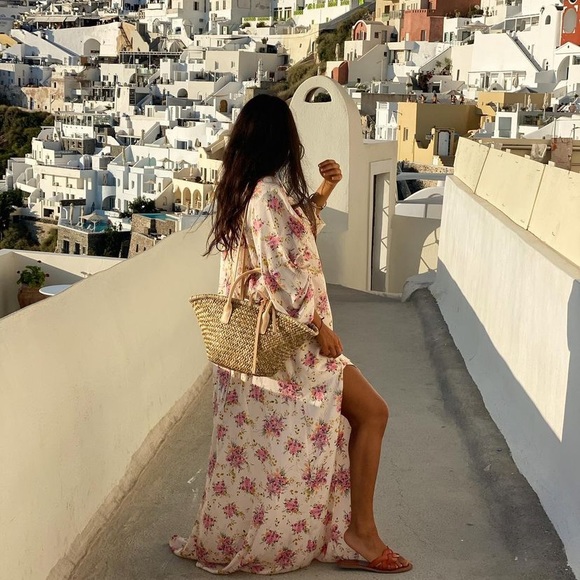 MANGO rushed maxi floral dress bloggers favorite zara competitor brand - Picture 9 of 16